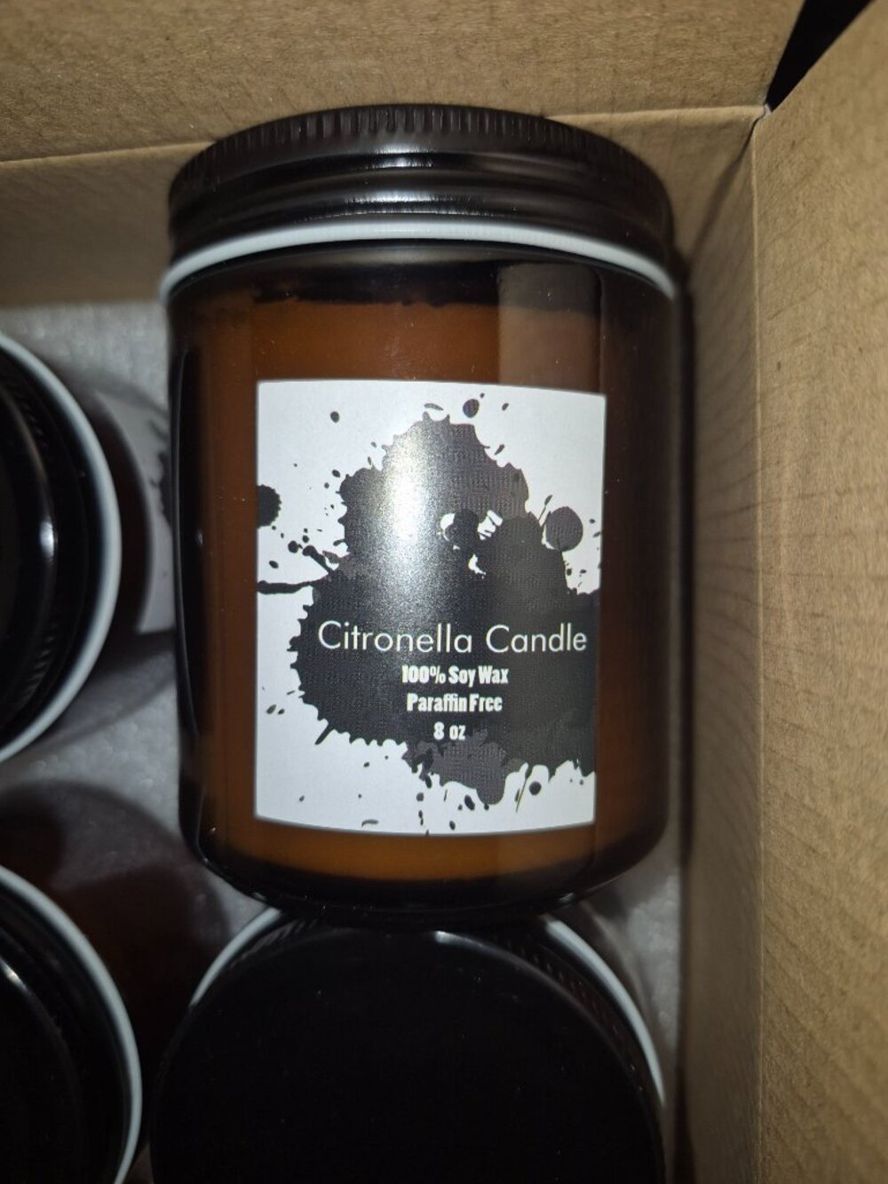 Pack of 4: 100% soy wax scented candles